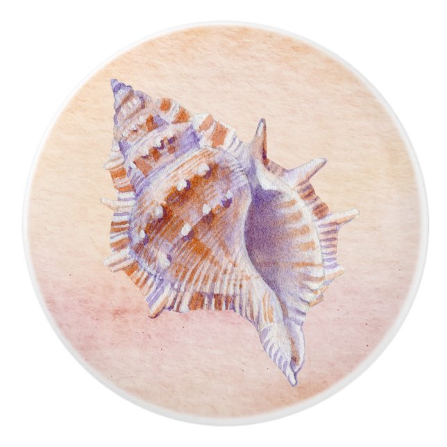 Aquarellbilder im Ozean Keramikknauf (Vorderseite)