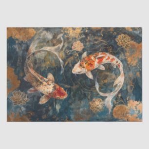 Aquarellbilder Koi Seidenpapier