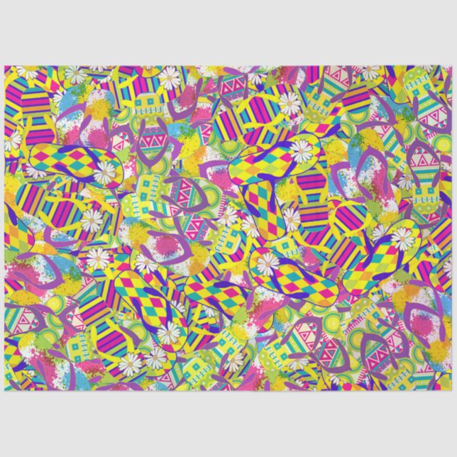 Aquarellbilder, Muster Gedreht Flop Seidenpapier (Vorderseite)