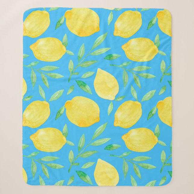 Aquarellbilder - Nahtloses Design Sherpadecke (Vorderseite)