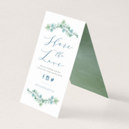 Aquarellbilder teilen das Hochzeitszeichen der Lie