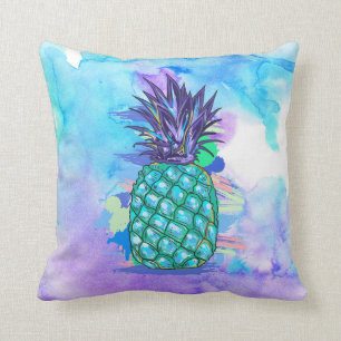 Aquarellbilder und Ananas Kissen