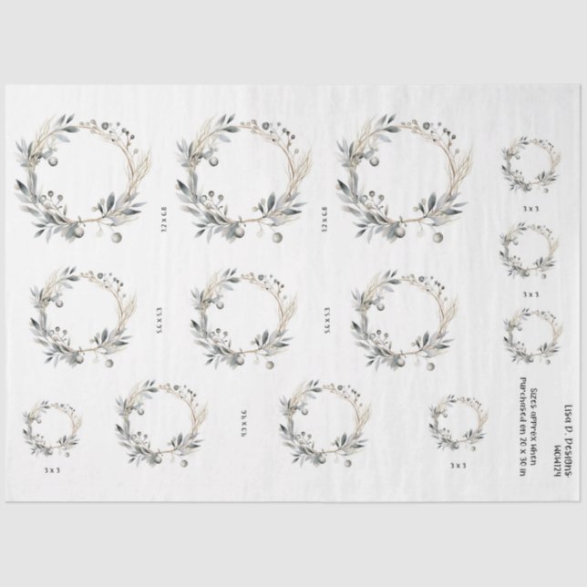 Aquarellbilder und Beeren Seidenpapier (Vorderseite)