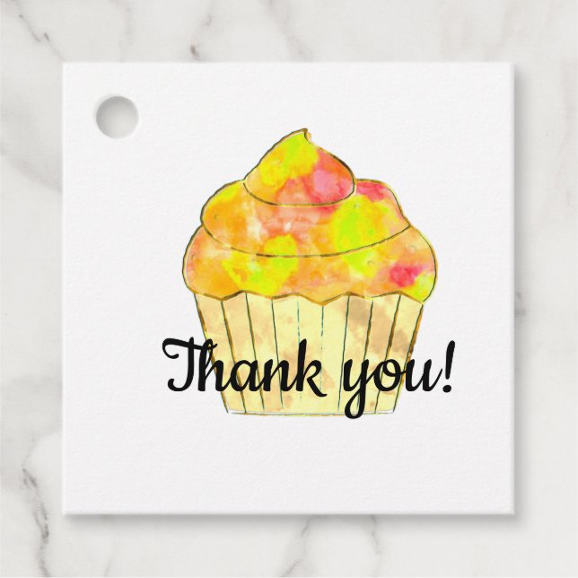 Aquarellbilder Vielen Dank Geschenkanhänger (Vorderseite)