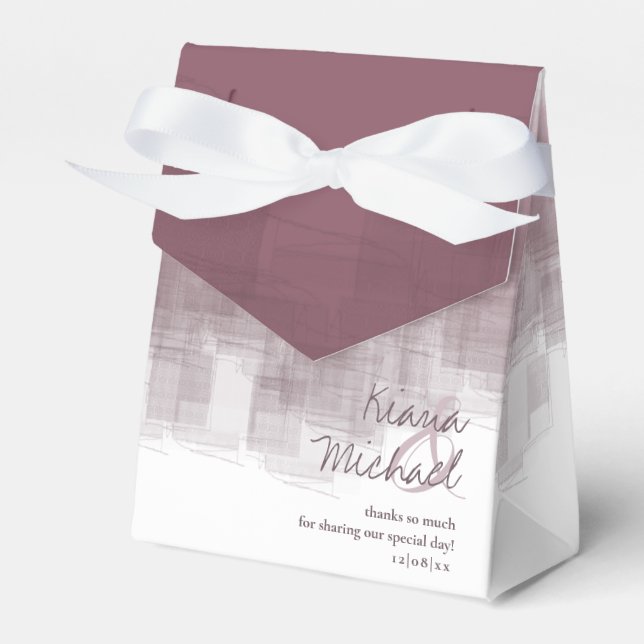 Aquarellbilder Vielen Dank Mauve ID774 Geschenkschachtel (Vorderseite)