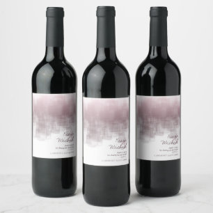 Aquarellbilder Vielen Dank Mauve ID774 Weinetikett