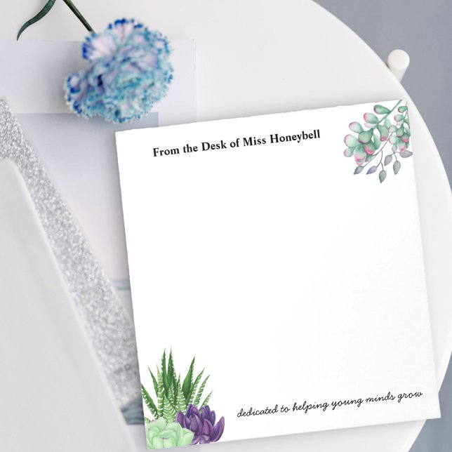 Aquarellbilder vom Schreibtisch des Lehrers Notizblock (Von Creator hochgeladen)