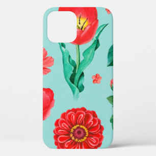 Aquarellbilder von roten Blume. nahtlos Case-Mate iPhone Hülle