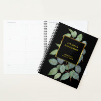 Aquarellblätter elegante schwarze goldene professi