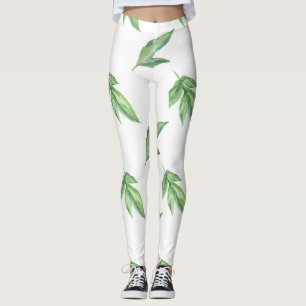 Aquarellblätter Leggings