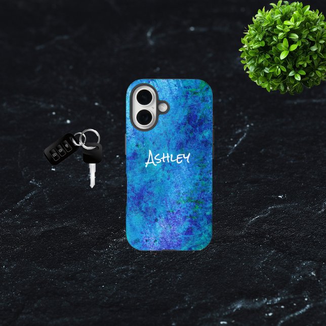 Aquarellblau Abstrakt Case-Mate iPhone Hülle (Von Creator hochgeladen)