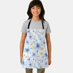 Aquarellblau blühend nahtlos schürze