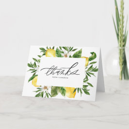 Aquarellblau-Blüten machen Geburtstag Dankeskarte