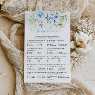 Aquarellblau Eukalyptus Baby Dusche Trias