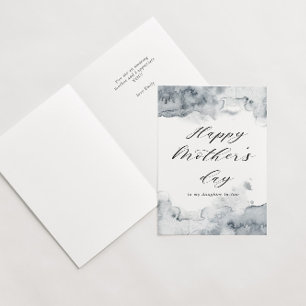 Aquarellblau fröhliche Mutterkarte Karte