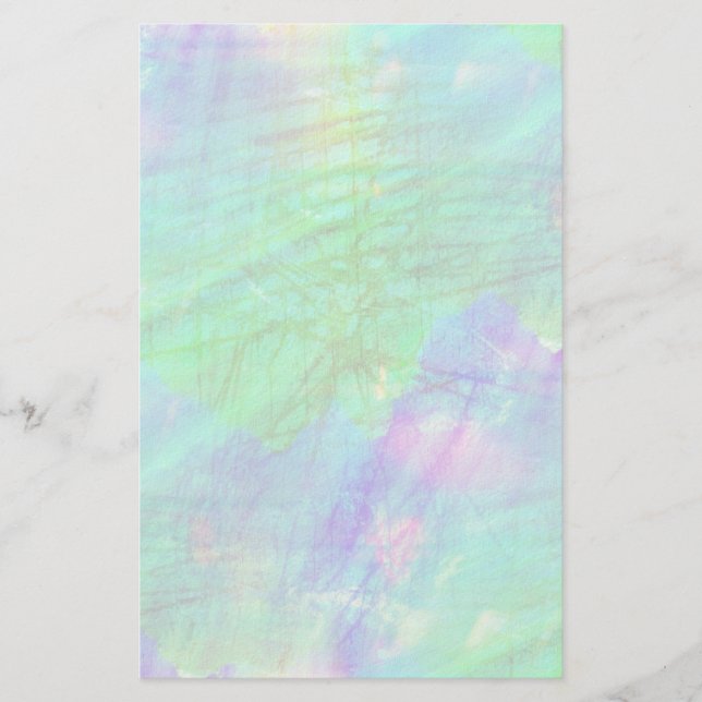 Aquarellblau, grün briefpapier (Vorderseite)