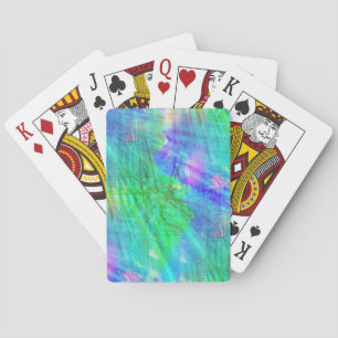 Aquarellblau, grün spielkarten