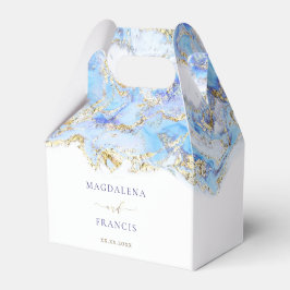 Aquarellblau | Hochzeit Geschenkschachtel