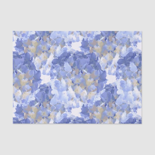 Aquarellblau Hydrangea-Blume Gewebepapier Seidenpapier (Vorderseite)