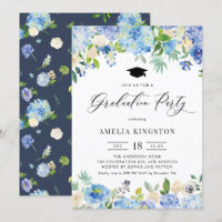 Aquarellblau Hydrangea Blumenblume Abschluss
