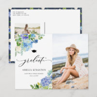 Aquarellblau Hydrangea Foto Abschluss