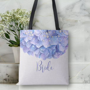 Aquarellblau Hydrangea Pearl Brautparty