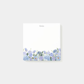 Aquarellblau-Hydrangeas Personalisiert Notepad Post-it Klebezettel