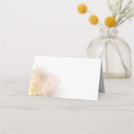 Aquarellblau-Imitate Glitzer Platzkarte