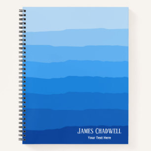 Aquarellblau Notizbuch