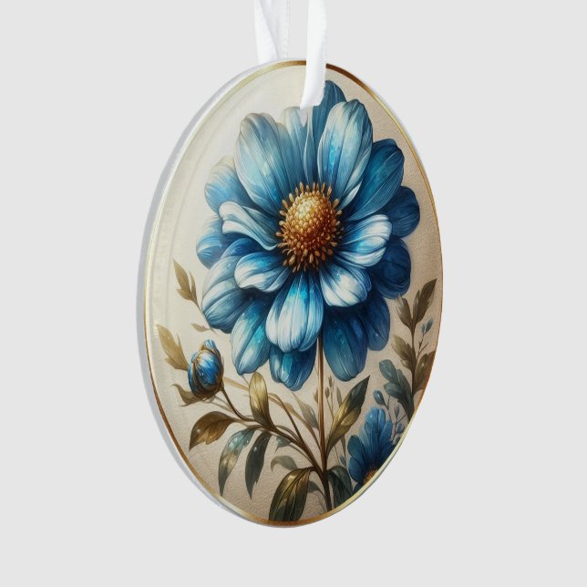 Aquarellblau Ornament (Vorderseite)
