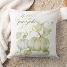 Aquarellblau Pumpkins 20 x 20 Throw Kissen