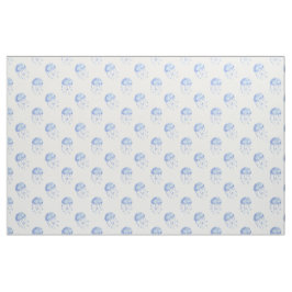 Aquarellblau-Quallen-Stranddesign Stoff