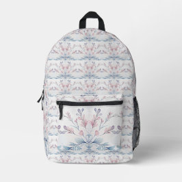 Aquarellblau Rosa floraler Rucksack schneiden Beut