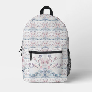 Aquarellblau Rosa floraler Rucksack schneiden Beut