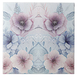 Aquarellblau Rosa Keramik Tile Fliese
