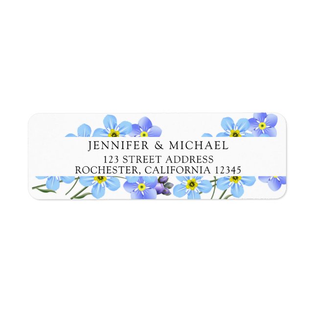 Aquarellblau vergessen Sie mich nicht florenhaft z (Vorne)