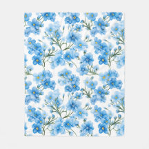 Aquarellblau Vergiss mich nicht Blume Muster