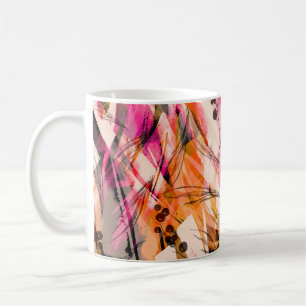 Aquarellblau, Vintager abstrakter Hintergrund. Kaffeetasse
