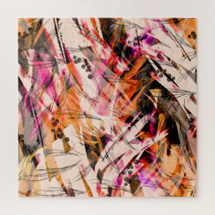 Aquarellblau, Vintager abstrakter Hintergrund. Puzzle