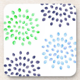 Aquarellblaue Blume Getränkeuntersetzer