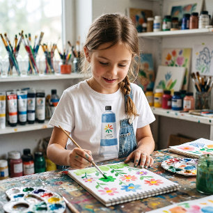 Aquarellblaue Farbtube Illustration T-Shirt