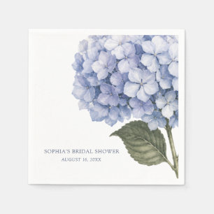 Aquarellblaue florale Luxus-Brautparty Serviette