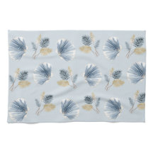 Aquarellblaue Muschel Küste