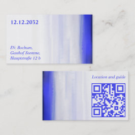 Aquarellblaue Wellen-Einschlusskarte Visitenkarte