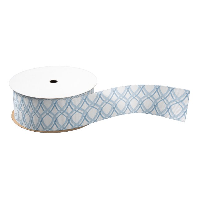 Aquarellblauer Ribbons Ripsband (Spule)
