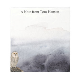 Aquarellblauer Wolken Personalisiert Notizblock