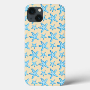Aquarellblaues Starfish-Muster Case-Mate iPhone Hülle