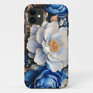 Aquarellblossom in blauen und weißen Blume, Case-Mate iPhone Hülle