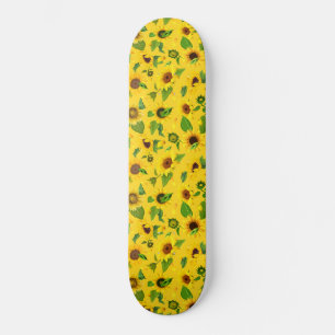 Aquarellblume 3 skateboard