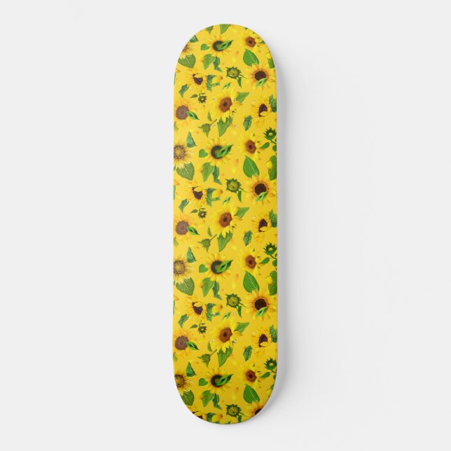 Aquarellblume 3 skateboard (Vorderseite)